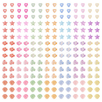 500Pcs 5 Sstyle Craft Style Acrylic Beads MACR-TA0002-62-1