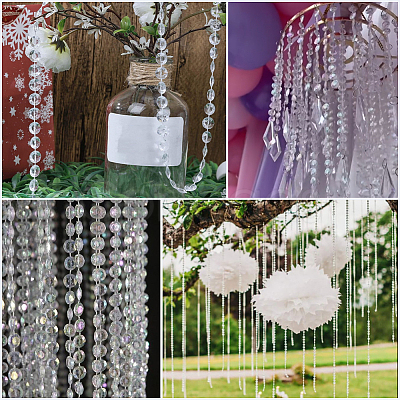 1Roll AB Color Butterfly ABS Plastic Beads Ribbons OCOR-SP0001-24-1