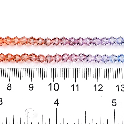 Gradient Color Baking Paint Glass Bead Strands DGLA-A039-T2mm-A015-1