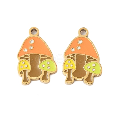 304 Stainless Steel Enamel Pendants STAS-R168-22G-04-1