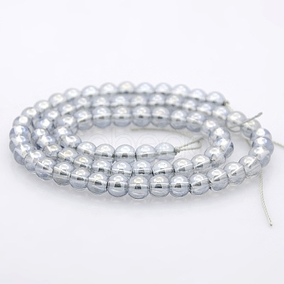 Pearl Luster Plated Glass Round Beads Strands GLAA-A025-6mm-PL02-1
