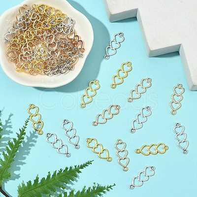 50Pcs Alloy Connector Charms PALLOY-YW0003-2KCG-1