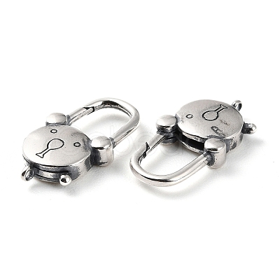 925 Thailand Sterling Silver Lobster Claw Clasps STER-D003-15AS-1
