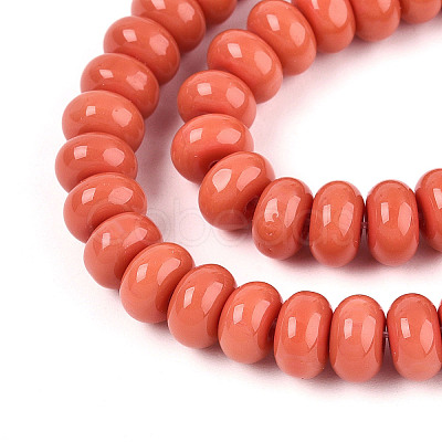 Opaque Solid Color Glass Beads Strands X-GLAA-ZX008-8mm-18E-1