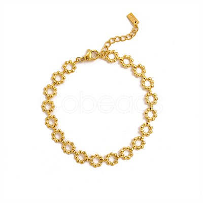 304 Stainless Steel Link Chains Bracelets STAS-OY016-97G-1