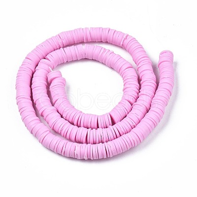 Handmade Polymer Clay Beads Strands CLAY-R089-6mm-057-1
