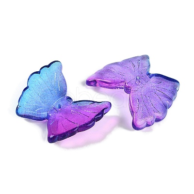Spray Painted Glass Beads GLAA-Z007-02H-1