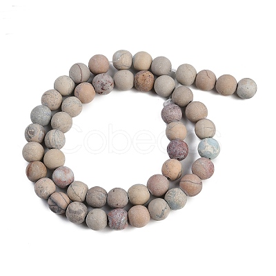 Natural Aqua Terra Jasper Beads Strands G-N0128-48F-8mm-1