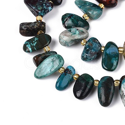 Natural Chrysocolla Beads Strands G-Z091-A46-1