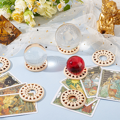Wooden Crystal Sphere Display Stands WOOD-UN0001-18B-1