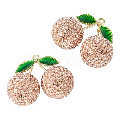 2Pcs Alloy Cherry Charms FIND-TA0009-30A-1