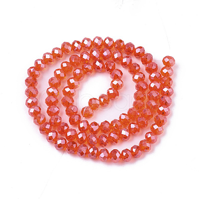 Electroplate Glass Beads Strands EGLA-A034-T8mm-A21-1