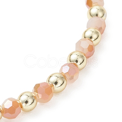Glass Beads Stretch Bracelets for Women BJEW-JB13308-02-1