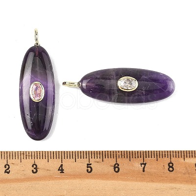Natural Amethyst Pendants G-D357-02B-1