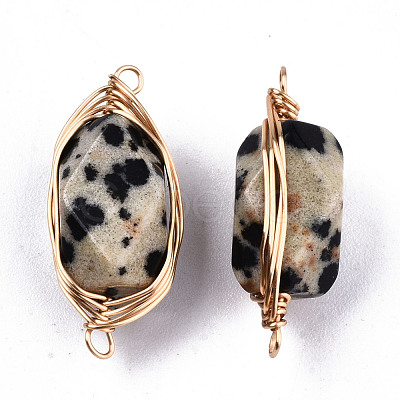 Natural Dalmatian Jasper Links/Connectors G-T131-100C-1