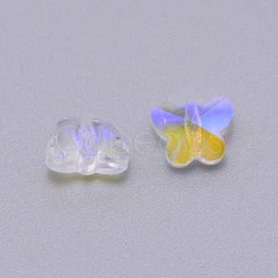 Transparent Electroplate Glass Beads GLAA-P037-02B-AB04-1