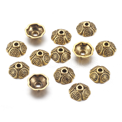 Tibetan Style Bead Caps GLF0652Y-NF-1