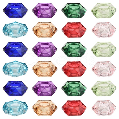 80Pcs 8 Colors Epoxy Resin European Beads RPDL-YW0001-16-1