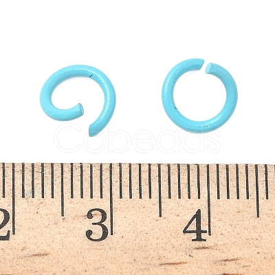 Spray Painted Iron Open Jump Rings IFIN-F149-F15-1