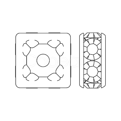Preciosa® MAXIMA Crystal Multi-Stones Settings Y-PRC-MC8-00030-G-1