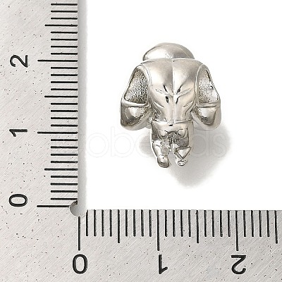 Rack Plating Brass European Beads KK-U019-04P-1
