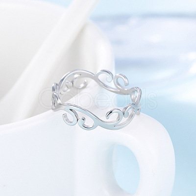 304 Stainless Steel Finger Rings for Women FS-WGFE90D-02-1