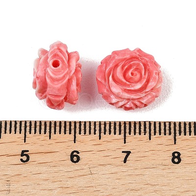 Synthetic Shell Dyed Carved Beads SHEL-U001-07-1
