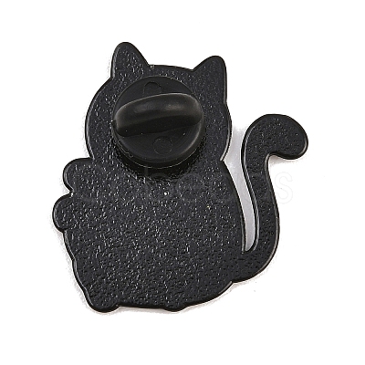 Funny Cat Drinking Fishbowl Enamel Pins JEWB-E044-02EB-03-1