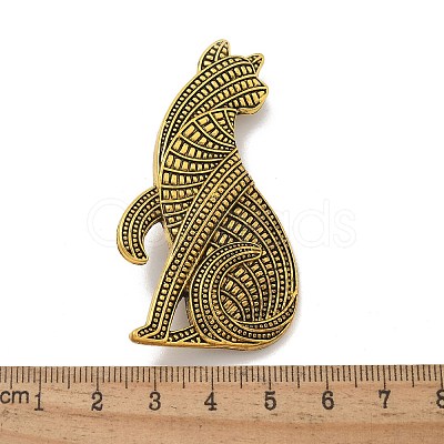Persian Cat Alloy Brooches JEWB-Q004-03AG-1