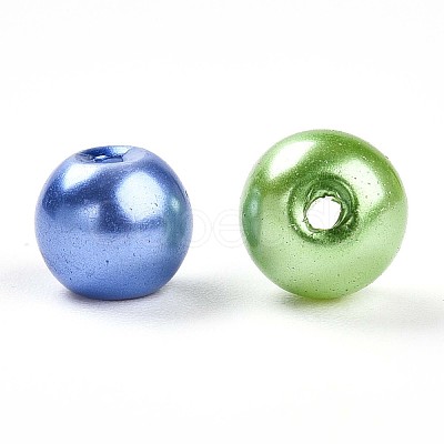 Baking Paint Pearlized Glass Pearl Beads HY-Q003-6mm-M01-1