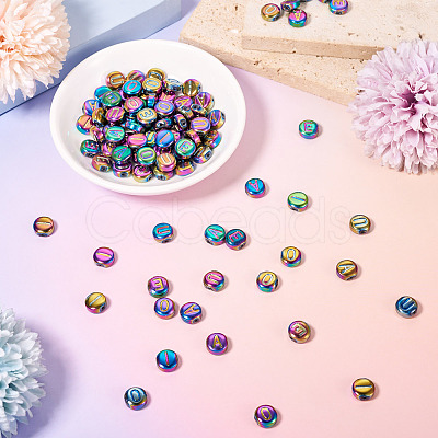 100Pcs 5 Styles Electroplated Glass Bead GLAA-TA0002-95C-1