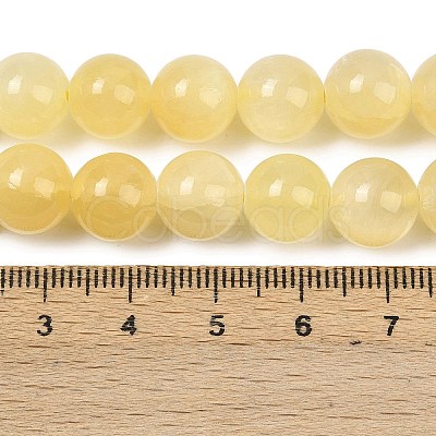 Natural Golden Silk Jade Beads Strands X-G-Z112-A01-8mm-1
