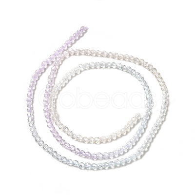 Transparent Gradient Color Glass Beads Strands GLAA-H021-01A-05-1