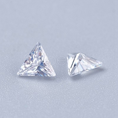 Cubic Zirconia Pointed Back Cabochons ZIRC-WH0001-A08-1