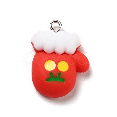 Christmas Opaque Resin Pendants RESI-G043-A01-1