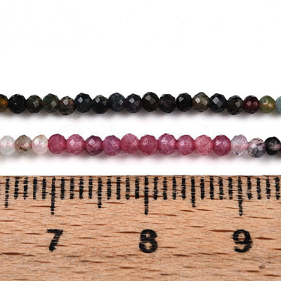 Gradient Color Natural Multicolor Tourmaline Beads Strands G-T141-68B-1