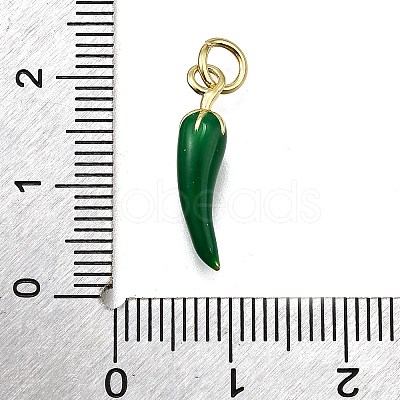 Brass Enamel Pendants KK-Z100-10G-03-1