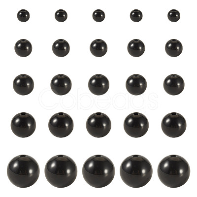 100Pcs 5 Styles Opaque Acrylic Beads MACR-TADJ0001-12B-1