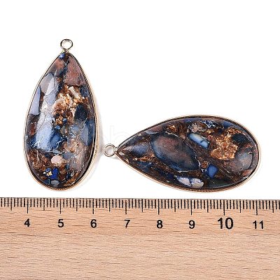 Dyed Synthetic Imperial Jasper Pendants G-P529-02G-1