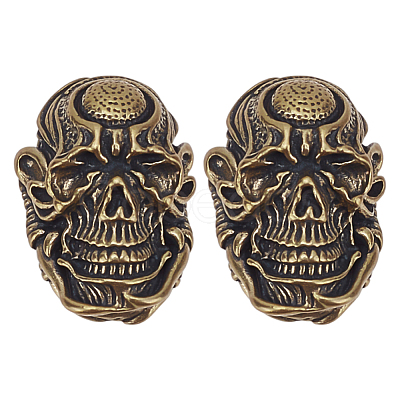 2Pcs Brass Beads KK-HY0003-93-1