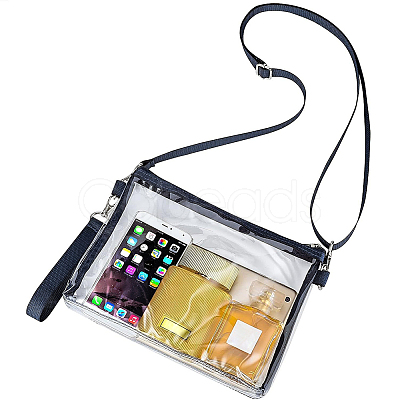 Waterproof Transparent PVC Crossbody Bags AJEW-WH20115-05C-1