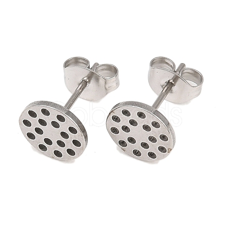 304 Stainless Steel Stud Earring Findings STAS-P434-06B-P-1
