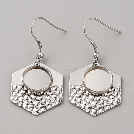 304 Stainless Steel Geometric Dangle Earring Settings FIND-WH0032-74P-04-1