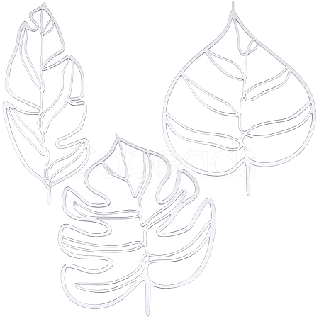 Leaf Acrylic Mirror Wall Stickers OACR-WH0032-06A-1