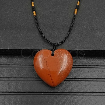Natural Red Jasper Pendant Necklaces XA8803-12-1