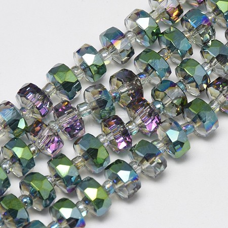 Electroplate Glass Beads Strands EGLA-Q083-8mm-D05-1