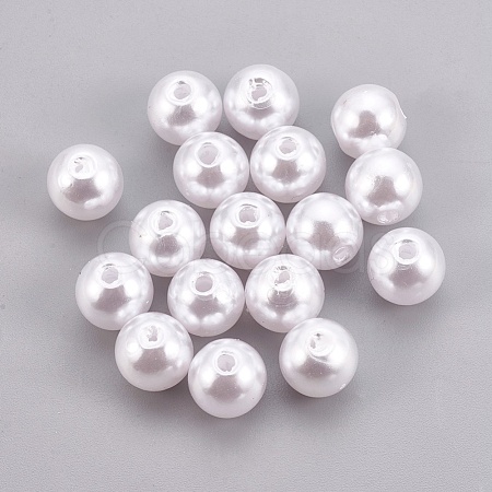 ABS Plastic Imitation Pearl Beads X-KY-G009-6mm-03-1