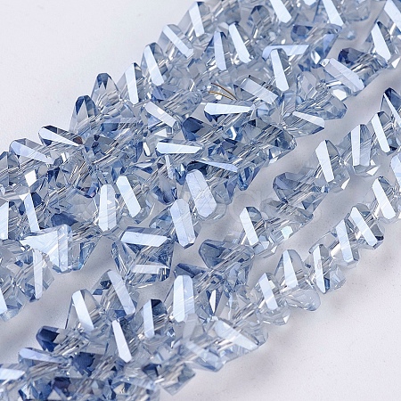 Electroplate Glass Beads Strands EGLA-J145-6mm-PL02-1