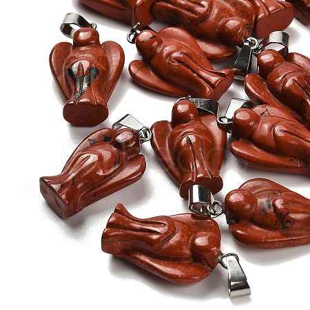 Natural Red Jasper Pendants G-B127-10P-11-1