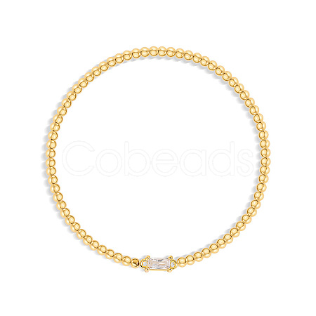Birthstone 304 Stainless Steel Pave Cubic Zirconia Link Bracelets FS-WG4804B-05-1